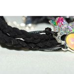 Oh My! Unicorn Star Crystal Rhinestone Accents Black Braided Cord 6 Photo 2