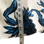 Dorothee Schumacher White Blue Floral Print Long Sleeve Silk Midi Dress Size 2 Photo 9