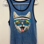 Cat Tank Top Blue Size M Photo 0