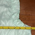 EMERY ROSE size XL frill mock neck ruffle cap sleeve tank light green sheer NWT Photo 8