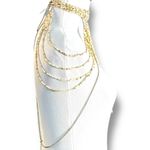 Free People  Bohemian Beaded Festival Baez Body Chain Mustard Paprika Statement Photo 4