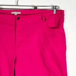 Woman Within  Plus Size 26W Shorts Hot Pink Pockets 11 Inch Cuffed Stretch 1155‎ Photo 3