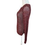 Old Navy burnt orange open knit crochet Crewneck sweater casual fall Y2K boho Photo 2