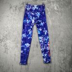 Peloton  WITH Leggings Womens Blue Tie‎ Dye & Purple Floral Reversible XS Photo 2