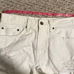 Abercrombie & Fitch Mid Rise Boyfriend Distressed White Shorts- Size 4/27 Photo 6