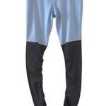 Alo Yoga Womens Goddess Colorblock Ruched High Waist Leggings Blue Black Size XS Photo 0