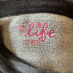 Made for life  Black & Gray Cowl Neck Sweatshirt Photo 1