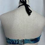 Women’s Tropical Blue Halter Bikini Top with tie around neck NWT Medium Photo 3