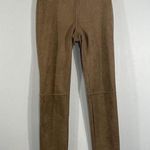 Max Studio Women Small Faux Suede Stretch Pull On Jeggings Pants Camel Vicuna Photo 0
