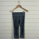 Lululemon  Wunder Under Cropped Heathered Black Legging size 4 Photo 2