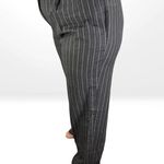 00s BERNARD ZINS Vintage Brown Pin Stripe Straight Leg Dress Pants Size 14 Photo 1