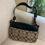 Coach  11411 Vintage Bleeker Black Jacquard Leather Flap Shoulder Bag Purse Y2K Photo 1