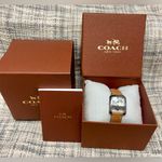Coach Vintage  Wrist Watch #0255 - Stainless Steel/Tan Leather Strap - NIB Photo 4