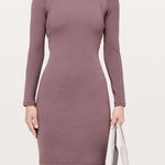 Lululemon NWT  Contour Dress *Nulu Antique Bark Mauve- Size 8 Photo 0