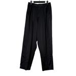 ZARA  Wide Leg High Rise Satin Trouser Dress Pant Belt Loops Pockets M Black Photo 9