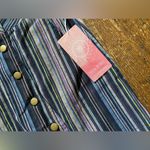 Fashion On Earth  Button Up Stripped Mini Skirt Juniors Size LG NWT Photo 4