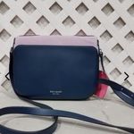 Kate Spade Kate♠️ Spade Blue & Lavender Nadine Patchwork Medium Flap Shoulder Bag W/COA NWT Photo 4