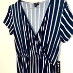 Justify 🆕  Navy Blue & White Stripe Romper Photo 4