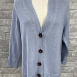 J.Jill Light Blue Button-Up Cardigan Photo 0