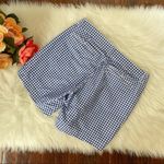 Old Navy Gingham Shorts Blue White Stretch Size 6 Like New Photo 2