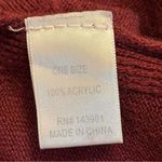 Women's Lightweight Knitted Scarf Poncho Sweater Cape Shawl Versatile Spring Red Size undefined Photo 3