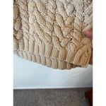 J.Crew Chunky Knit Braided Pullover Sweater Cotton Cream Women's Size Large Photo 3