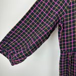 Madewell  Plaid Flannel Shirt Dress Raglan Button Front Casual Oversized US 0 NWT Photo 10