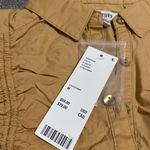 Urban Outfitters Jolie Ruched Button-Down Top NWT Size M - Light Brown Photo 7