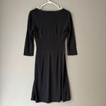 Ann Taylor LOFT Size 4 Black shift long sleeve mini Dress Photo 6