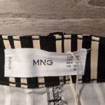 Mango  Mono Black And Cream Striped Straight Leg Jeans Size 2 Photo 4