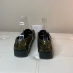 Stuart Weitzman  Green Croc Embossed Loafer Driving Shoes Size 7 Photo 5