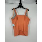 NWT Lands' End Tankini Top Padded‎ Underwire Bathing Suit Swim Lycra Size 24W Orange Photo 7