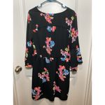 A New Day Women’s‎ Dress Large Black Floral Bell Sleeve V-Neck Office Work And Eawy Photo 8