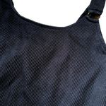 Aerie Cropped Ribbed Knit Tank Shelf Bra Light Support Black Gold NWOT Large Photo 1