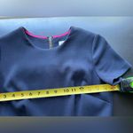 Eliza J . Women's Navy Blue Fit & Flare Dress Sz 0 Exposed Zipper Short Sleeve Photo 1