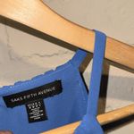 Saks 5th Avenue Saks Fifth Avenue blouse NEW steel Blue Layered Sleeveless Top keyhole back Photo 6