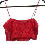 ZARA Lace Bralette Ted Orange Cropped Crochet Bandeau Tank Crop Top New with Tag Photo 1