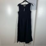 Madewell  Knit Tank‎ Midi Dress Black Minimalist Casual A Line Cotton Flowy S NWT Photo 1