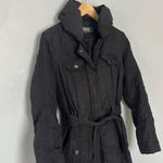 Kenneth Cole Reaction Puffer Tie Waist Winter Coat Jacket Small Black Photo 2
