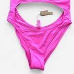 SKIMS  taffy hot pink cutout monokini one piece swimsuit bikini M Photo 4