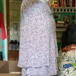 Notations Thrifted Purple Floral Midi Skirt Photo 1