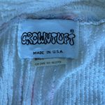 Vintage Crowntuft White Stripe Button Chenille Beach Cover Up Robe, Size 1X Photo 3