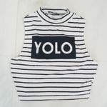 Primark 🌶 YOLO Striped Crop Top Photo 1