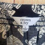 Crown & Ivy Elephant Print Comfy Business Casual Large Blouse Photo 3