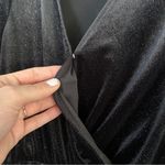 H&M Divided Black Velvet ShimmeR Silver Metallic Romper Party New Year’s Eve NYE Photo 5