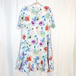Tolani  X Anthropologie Iggy V Neck Floral Print Midi Dress Ruffle Flounce Hem Photo 2