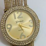 Geneva platinum 40mm ladies watch rhinestones gold tone multi chain 6.5” runnin Photo 1