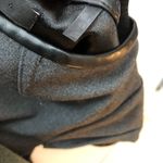 Tahari Sheath Dress Cap Sleeve Boat Neck Faux Leather Trim Gray 2 Photo 3