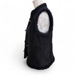 Charter Club Black Faux Suede Toggle Vest Size Large Winter Sherpa Cozy Cabin Photo 6