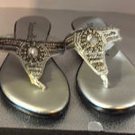 Silver Crystal Embellished Dress Sandals Size undefined Photo 0
